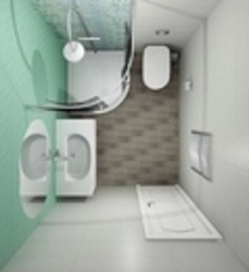 Bathroom design 2 sq m with shower