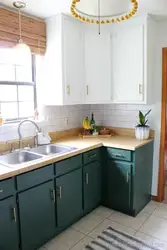 Kitchen budbin ikea in the interior green