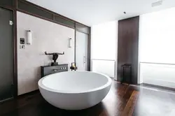Напольная ванна в интерьере