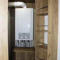 How to close a floor-standing boiler in the kitchen photo