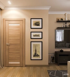 Interior doors in the interior of an apartment in a modern style photo