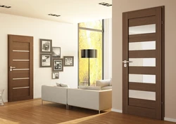 Interior doors in the interior of an apartment in a modern style photo