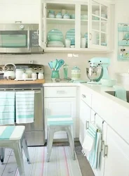 Combination Of Mint With Other Colors In The Kitchen Interior
