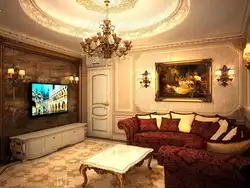Baroque living room interiors photos