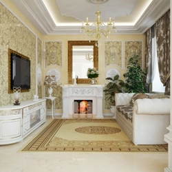 Baroque living room interiors photos