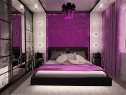Bedroom Design White And Purple