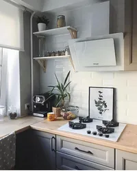 Дызайн маленькай кухні панэльнага дома