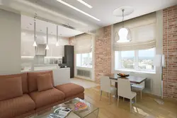 Kitchen Living Room With One Window Interior Design Photo
