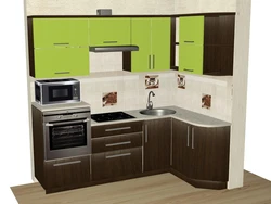 Kitchen set 5 sq m photo in Khrushchev