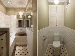 Hamam və tualetin ayrı-ayrılıqda müasir dizaynı