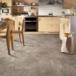 Kitchen design with linoleum floor