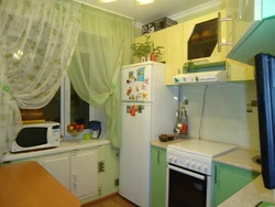 Kitchen Interior In Khrushchev Curtains