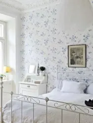 Wallpaper for a bedroom in a modern style for white furniture photo