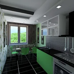 Kitchen in a nine-story building panel design 9