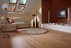 Floor design in the living room photo laminate
