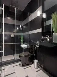 Bathroom Design With Black Toilet