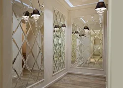 Mirror tiles in the hallway interior photo