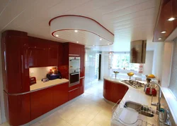 Interior ceilings in kitchens made of PVC panels