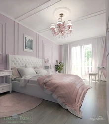 Dusty Rose Color Photo In The Bedroom Interior