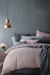 Dusty Rose Color Photo In The Bedroom Interior