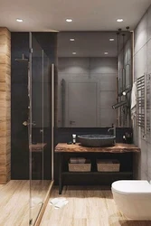 Bathroom Design With Wooden Toilet