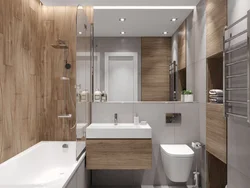 Bathroom design with wooden toilet