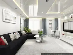 Living room design 40 sq.m.