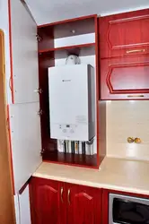 How to close the boiler in the kitchen in a photo set modern ideas