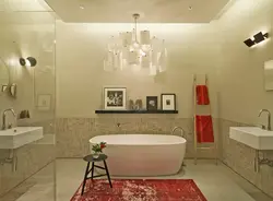 Люстра бар ванна бөлмесінің дизайны