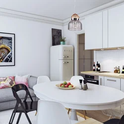 Дизайн маленькой комнаты кухня гостиная
