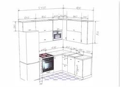 Corner kitchen 3 by 2 design photo