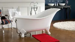Аяқтардағы ванна бөлмесінің дизайны