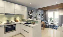 Kitchen Design Living Room 21 Sq.M.