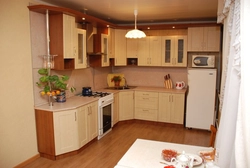 Расположение кухонных гарнитуров на кухне фото
