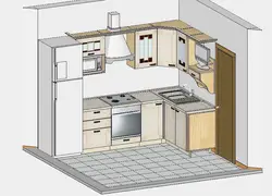 Location of kitchen units in the kitchen photo