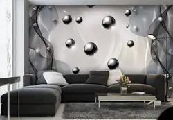 3 d wallpaper in the living room interior