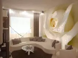 3 d wallpaper in the living room interior