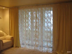 Tulle Design For The Living Room Without Curtains Photo