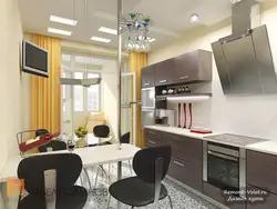 Kitchen 13 square meters with balcony design