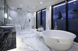 Ванна Туалет Дизайн Белый Мрамор