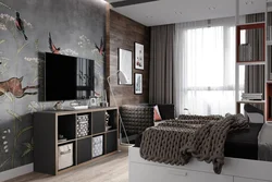 Bedroom interior for a teenager photo in a modern style photo