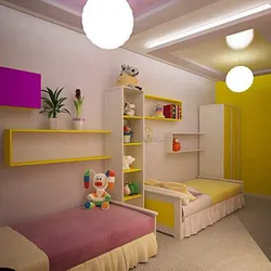 Children's bedroom interior for 2