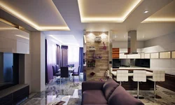 Ceiling kitchen living room design