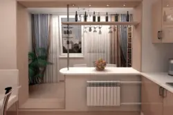 How to make a kitchen from a loggia photo