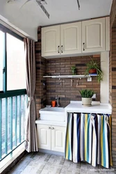 How To Make A Kitchen From A Loggia Photo