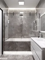 Bath design in white and gray photo