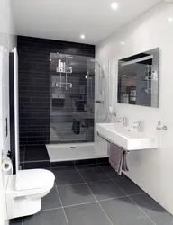 Bath design in white and gray photo