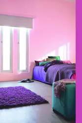 Colors Combined With Lilac In The Bedroom Interior