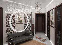 Дизайн интерьер гостиной в современном стиле с зеркалами