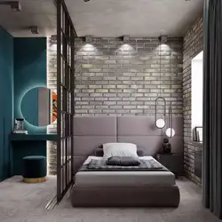 Loft bedroom interior